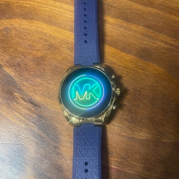 Michael Kors Gold and Blue Smartwatch - Picture 1 of 2